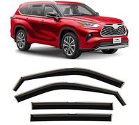 Voron - Protectores de Lluvia de Vidrio Extra duraderos en el Canal para Toyota Highlander 2020-2025, deflectores de Ventana, Viseras de ventilación, 4 Piezas - 200443