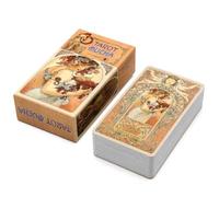 VorPrillynt Vintage Juego de Tarot Cartas,Vintage Cartas Tarjeta de Adivinación Clásico Tarot Deck Cartas Fortune-Telling Juego de Mesa Interactivo Cards para Niños Principiantes Regalos Adivino4