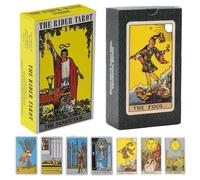 VorPrillynt Vintage Juego de Tarot Cartas,Vintage Cartas Tarjeta de Adivinación Clásico Tarot Deck Cartas Fortune-Telling Juego de Mesa Interactivo Cards para Niños Principiantes Regalos Adivino1