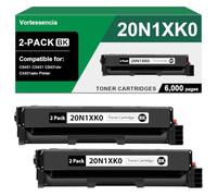Vortessencia 20N1XK0 - Cartuchos de tóner negro (6.000 páginas) compatibles con impresoras Lexmark CS431 CX431 CS431dw CX431adw (paquete de 2, con chip)