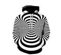Vortex Optical Illusion 3D Printed Hoodies Mujer Hombre Pullover Sudadera con Capucha Tops de Tracksuit con Bolsa Grande Fashion Streetwear
