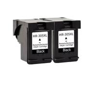 VortexLumen Cartucho de Tinta 305 XL 305 305xl 305XL Compatible con DeskJet 2710 2720 4110 4120 4130(2 Black)