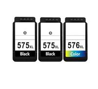 VortexLumen Cartucho de Tinta Compatible con Suministros de Impresora TS3550i TS3551i TR4750i TR4751i PG575 CL576 PG575XL CL576XL 575 576 XL(2Black 1Color)