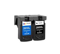 VortexLumen Compatible con de PG260 PG-260 PG 260 XL CL261 CL-261 260XL Cartucho de Tinta remanufacturado para TR7020 TS5320 TS6420 TS6420a(1set 2pcs)