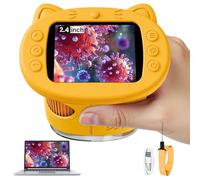 Vorth Microscopio para niños, microscopio digital de 2.4 pulgadas con aumento de 1000X, cámara de mano, mini lupa de bolsillo, regalos educativos de cumpleaños, juguetes para mayores de 3 años