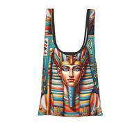 Vortithora Ancient-Egyptian-Art-Ankh - Bolsa de compras plegable reutilizable, bolsa de comestibles portátil para uso diario