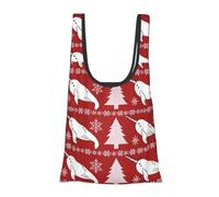 Vortithora Arctic-Whale-Xmas - Bolsa de compras plegable reutilizable, bolsa de comestibles portátil para uso diario