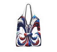 Vortithora Bolsa de compras plegable Fleur-De-Lis-French reutilizable, bolsa de compras impermeable