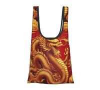 Vortithora East-China-Golden-Dragon - Bolsa de compras plegable reutilizable, bolsa de comestibles portátil para uso diario