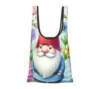 Vortithora Gnome-Floral-Easter-Eggs - Bolsa de compras plegable reutilizable para uso diario