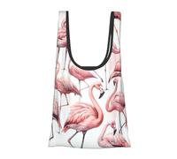 Vortithora Watercolor-Cute-Flamingos - Bolsa de compras plegable reutilizable, bolsa de comestibles portátil para uso diario