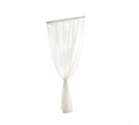Vortiva Cortina de malla blanca con bolsillo para barra de 3 x 3 m para | Tela de malla transpirable, diseño de bolsillo para barra, ideal para bodas y fiestas, ligero y portátil, parasol eficaz