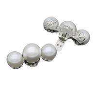 vortixia 1 Uds. Clip de perlas para zapatos de mujer, Clips decorativos para boda, novia, tacón alto, hebilla extraíble, abrazadera, decoraciones para zapatos, White
