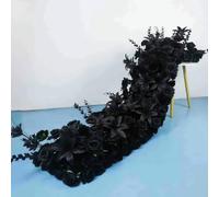vortixia Camino de Mesa con Hojas de eucalipto Dorado Negro y Blanco para Boda decoración de Arco arreglo de Flores Artificiales Fondo Floral para Eventos