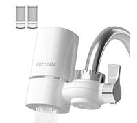 Vortopt Filtro Agua Grifo, Filtro de Agua Certificado NSF, Reduce el Plomo, el Cloro, el Mal Olor, Filtro purificador Agua Grifo Cocina, Adapta a Grifos Estándar, T1(2 filtros)