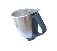 Vorwerk Thermomix TM6 - Olla mezcladora de acero inoxidable con mango - Pieza de repuesto sin cuchillo, base de mezcla ni tapa, apta para robot de cocina Thermomix TM6