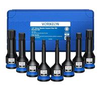 VORXEON 1/2" Juego de Llaves de Vaso Torx 8PCS S2 t30-t80 con Caja de Plástico para Garaje Taller de Reparación de Automóviles