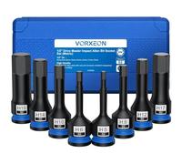 VORXEON 1/2" Juego de Vasos Hexagonales 5-19mm Juego Llaves de Vasos Allen Impacto Puntas de vaso de impacto hexagonale para Garaje Taller de Reparación de Automóviles