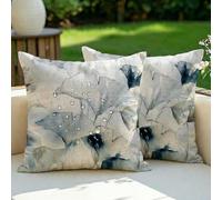 Vorysum Flores Fundas Cojines 50x50cm Juego de 2 Modernas Pintura de Acuarela Fundas de Cojines Decorativos Exterior Impermeable Almohadas para Dormitorio,Sala de Estar