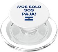 ¡VOS Solo Sos Paja! Bandera de El Salvador PopSockets PopGrip para MagSafe