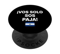¡VOS Solo Sos Paja! Bandera de Salvador PopSockets PopGrip Adhesivo