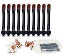 Vôsaidi Brochas de sombra de ojos, brochas de maquillaje, 10 unidades, esponja de sombra de ojos, aplicador de sombra de ojos de viaje, cepillo corrector