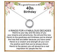 VOSAP Regalos de cumpleaños número 30, 40, 50, 60, 70 para mujeres, regalos de cumpleaños para mejores amigas, collar de plata de ley, joyería de 30, 40, 50, 60, 70, regalos de cumpleaños para su hija