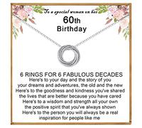 VOSAP Regalos de cumpleaños número 30, 40, 50, 60, 70 para mujeres, regalos de cumpleaños para mejores amigas, collar de plata de ley, joyería de 30, 40, 50, 60, 70, regalos de cumpleaños para su hija