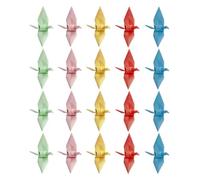 VOSAREA 100 Grullas de Papel de Origami Hechas a Mano de 6 Cm, Decoración para Boda y San Valentín, Papel Decorativo en Pack de 100 Piezas Color Aleatorio