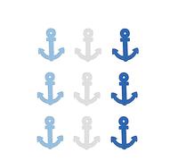 VOSAREA 100piezas Mini Colgantes De Ancla De Madera Para Decoración Del Hogar y Scrapbooking Aleatorios Adornos Náuticos