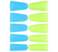 VOSAREA 10piezas Protector de Dedos de Silicona Antiquemaduras y Antideslizante Funda Protectora para Dedos de Azul y Verde Ligero y Fácil de Usar para Hombres y Mujeres