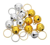 VOSAREA 12 Campanillas para Collar de Mascota de Metal Inoxidables 16 Mm, Mini Dijes Abiertos para Perros y Gatos, Accesorios Antipérdida y Entrenamiento, 12 Piezas (6 Doradas 6