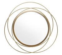 VOSAREA 1pieza Espejo De Pared Redondo Marco Delicado Espejo Colgante para Decoración del Hogar Diseño Práctico y Ahorro De Espacio para Dormitorios y Salones