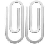 VOSAREA - 2 Pinzas para Billetes de Hombre, de Acero Inoxidable, para decoración de Oficina, Escuela, Billetes, Tarjetas, Dinero en Efectivo