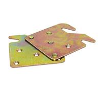 VOSAREA 2piezas Soporte De Hinge Para Cama Conectores Rectos De Diseño Engrosado Accesorios Para Estructuras De Cama Sólida Compatible Configuraciones De Rieles
