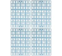 VOSAREA 4 Almohadillas para Patas de Conejo de Plástico Azul Claro, Antideslizantes y Cortables, para Jaulas de Mascotas Pequeñas, Alfombrillas para Jaula Que Permiten el Paso de Orina