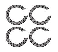 VOSAREA 4 Pegatinas para Orificio de Sonido de Guitarra Clásica en Pvc Negro Diseño Práctico y Fácil de Transportar para Adorno Acústico