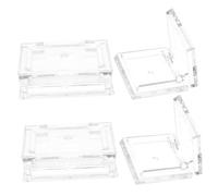 VOSAREA 4 piezas Estuches Vacíos para Sombras de Ojos Cuadrados Transparentes Portátiles para Cosméticos y Bálsamo Labial Compactos para Viaje y Retoques Rápidos