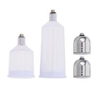VOSAREA 4 Piezas Kit de Botellas para Pintura Aerógrafo, Botellas de Plástico y Metal de 20ml y 40ml Escala y Estabilidad Térmica para Tareas de Pintura en Aulas y Trabajos por Lotes