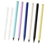 VOSAREA 6 Lápices Eternos sin Tinta para Uso Escolar Escritura Suave, Material Plástico y Grafito, Lápices Prácticos sin Necesidad de Afilar para Dibujo y Escritura