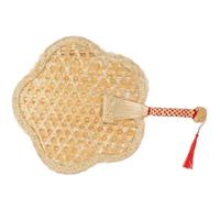 VOSAREA Abanico Vintage de Paja Tejido Artesanal, Diseño Natural y Ligero, Buena Flexibilidad, Adecuado para Verano y Fiestas al Aire Libre Varios estilos