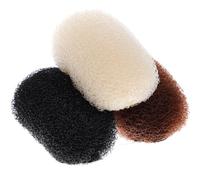 VOSAREA Almohadillas para Volumen de Cabello 3 Piezas en Negro, Marrón y Beige, Clips para Aumentar Volumen Raíces, Accesorios Invisibles y Cómodos para Peinados en Cabello Largo, Corto
