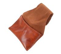 VOSAREA Bolsa Porta Tizas de Billar Portátil de PU Color Marrón, Estuche Compacto para Accesorios de Tiza, Soporte Resistente y Ligero para Juegos de Snooker y Pool, Adecuado para Torneos