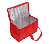 VOSAREA Bolsa Térmica para Almuerzo Portátil Grande, Bolsa de Conservación del Calor Aislamiento de Aluminio, Color Rojo, Adecuado para Picnic, Barbacoas y Almacenamiento de Alimentos