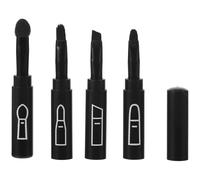 VOSAREA Brocha de Maquillaje Multifuncional Telescópica Negra, Pincel para Labios, Sombras, Cejas y Delineador, Portátil y Ligera para Viajes, Cepillo Cosmético Compacto para Mujer