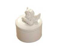 VOSAREA Caja Joyero para Almacenamiento de Anillos y Relojes de Cerámica de Color con Forma de Ángel Diseño y Simple Adecuado para Regalos de