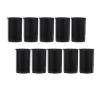 VOSAREA Caja para Almacenamiento de Botes de Película de Plástico Negro, 10 Unidades con Tapa, Compacta y Resistente, Adecuado para Pesca y Protección de Cebos en Exteriores