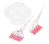 VOSAREA Cepillo y Cuenco para Teñir Cabello Cerdas Flexibles y Cuenco Graduado, Adecuado para Mechas, Decoloración y Coloración en Salones y Uso Personal