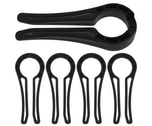 VOSAREA Cerradura de Seguridad para Pomos de Cocina de Gas, Protector Infantil de Plástico Negro Función Antihuellas para Fogón y Horno, Paquete de 5 Unidades