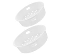 VOSAREA Cesta Vaporera Resistente al Frío y Fácil de Limpiar de 2 Piezas en Pp Blanco para Olla Arrocera Adecuado para Cocinar Alimentos al Vapor Tradicionales como Cerdo y Pescado